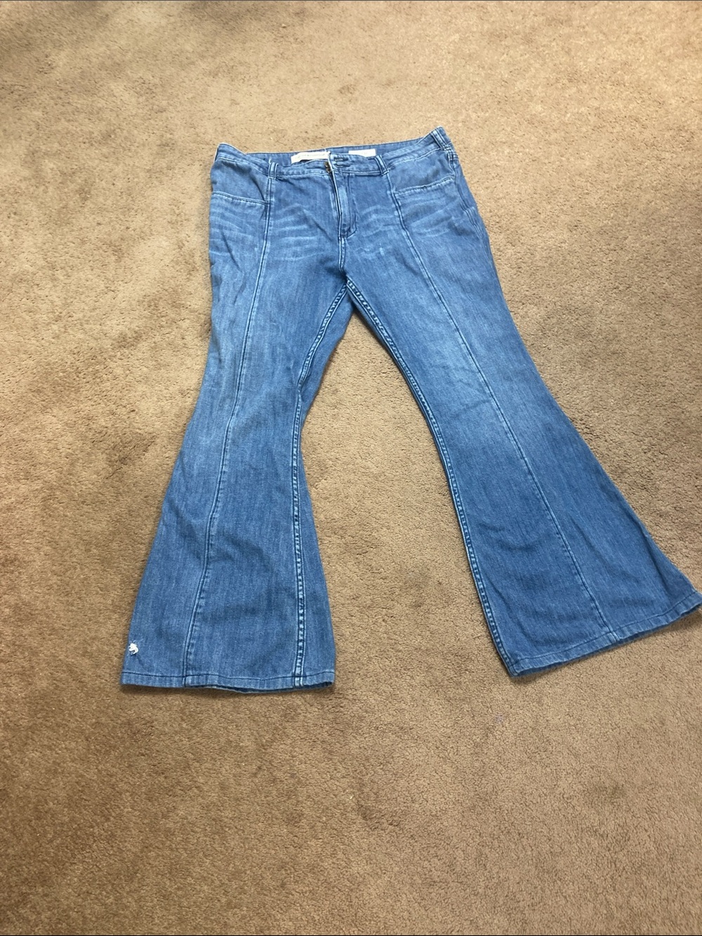 High-Rise Blue Wide-Leg Jeans for Women